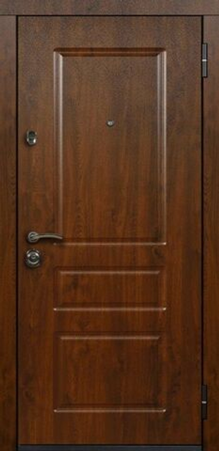 Сейф-дверь берлога оптима «гала» наружная панель с наличниками/коньяк статус с зеркалом