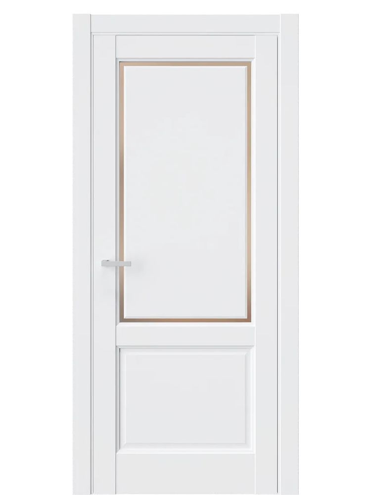 Двери WestStyle  LVT 3Е Emlayer Белый/ Бронза Сатинат ДО