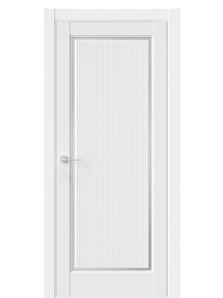 Двери WestStyle  LVT 1 FL Emlayer Белый/ Белое Сатинат ДО