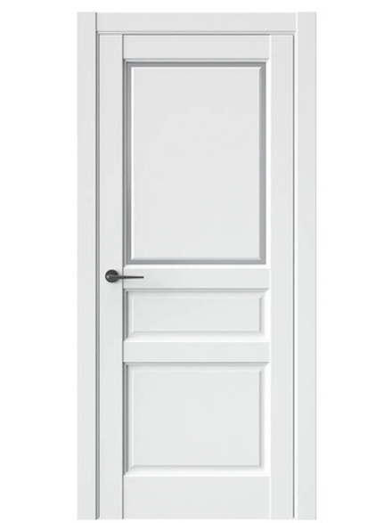 Двери WestStyle  LVT 5Е Белая Вуаль/ Графит Сатинат ДО