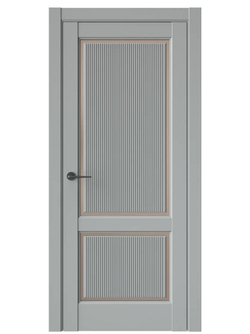 Двери WestStyle  LVT 3 FL Серая Гавань/ Бронза Сатинат ДО