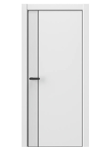 Двери WestStyle  "IN Flain 7" Белая Вуаль /молдинг /алюм.кромка  ДГ