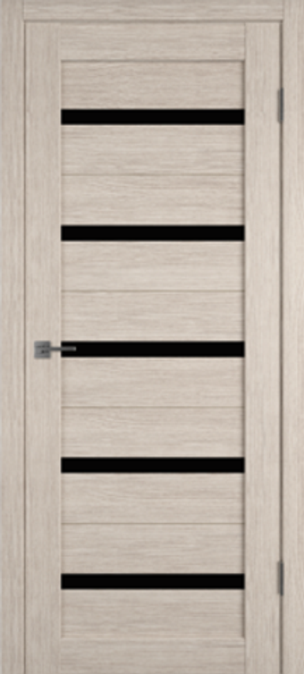 Межкомнатные двери ВФД GL Atum X 7 Капучино/Черное стекло (ДО)