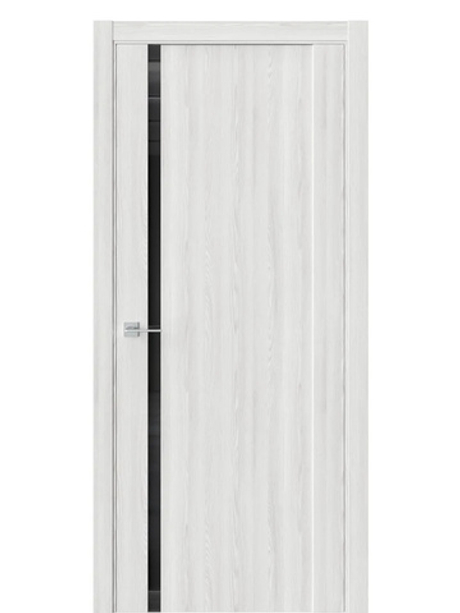 Двери WestStyle F30 Клён айс /Чёрное Lacobel  ДО