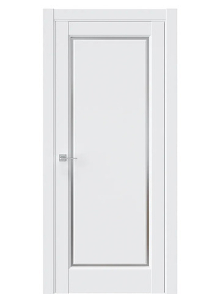 Двери WestStyle  LVT 1 Emlayer Белый/ Графит Сатинат ДО