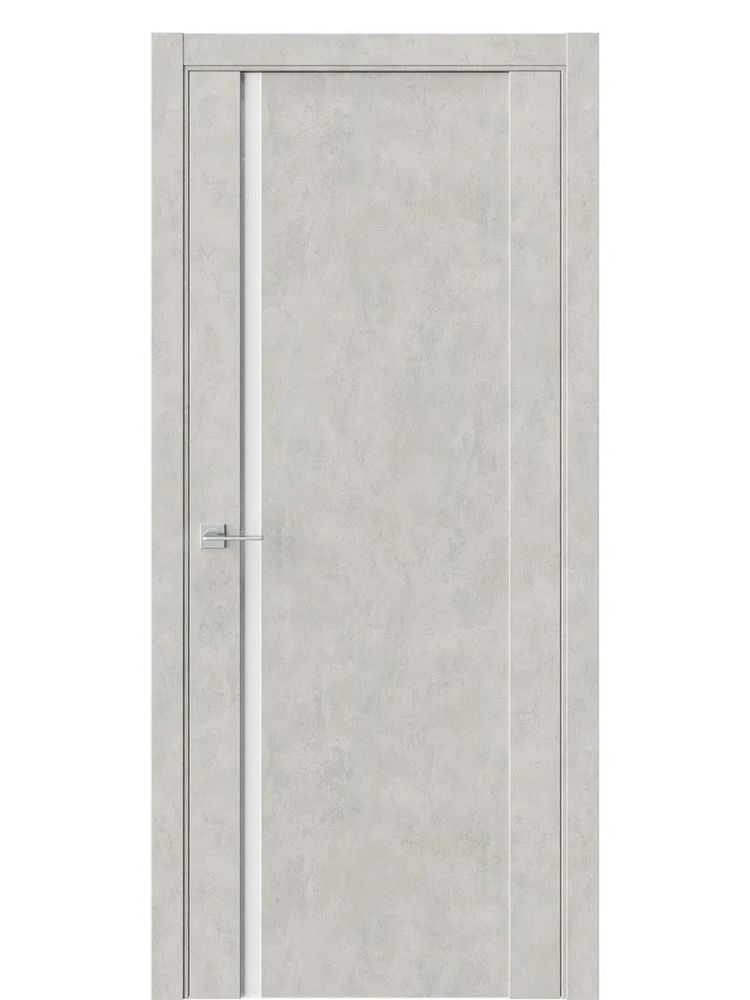 Двери WestStyle F30 Бетон смоки /Белое Lacobel  ДО