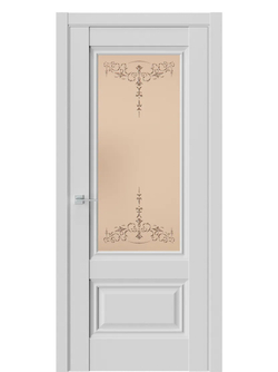 Двери WestStyle  "Ch 8"  Emlayer серый/ бронза сатинат ДО