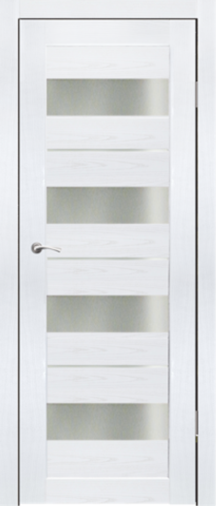 Межкомнатные двери SYNERGY "Альфа" Ясень белоснежный (Сатинат матовое)