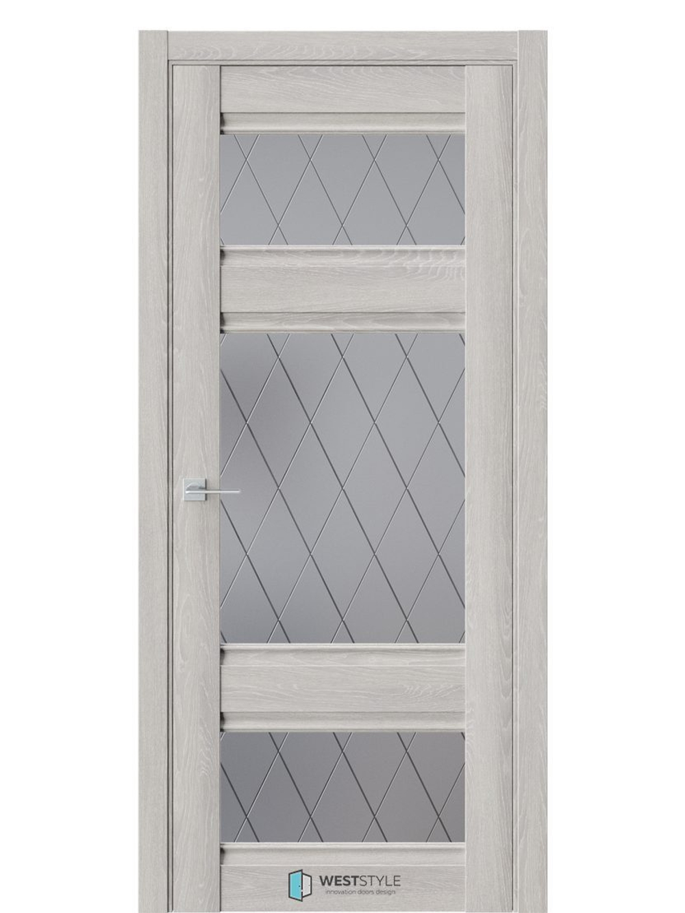 Двери WestStyle  "ChЕ 10" Emlayer Серый/ графит сатинат  ДО