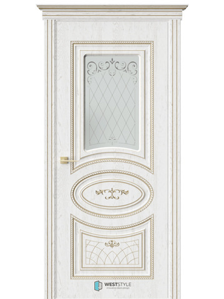 Двери WestStyle  Рафаэлла  Белый/ сатинат матовое  ДО