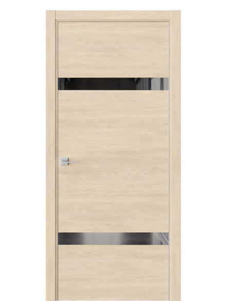 Двери WestStyle  "IN 3" Сенди /Зеркало графит /алюм.кромка  ДО