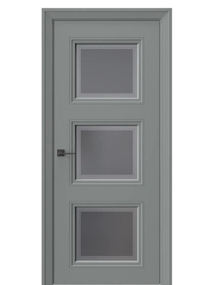 Двери WestStyle Eliss 6 Морская галька /графит сатинат  ДО