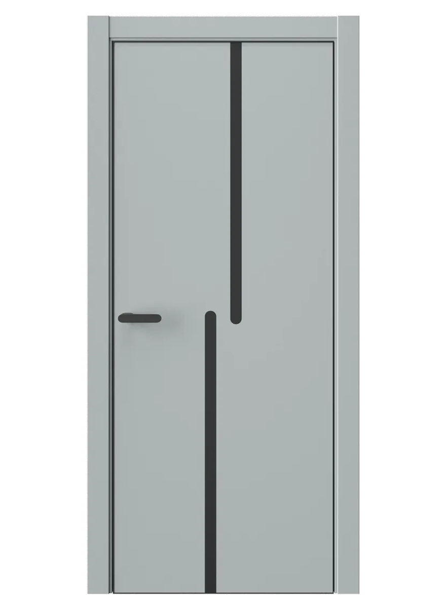 Двери WestStyle  "IN М2.2" Платиновый Дым /молдинг /алюм.кромка  ДГ