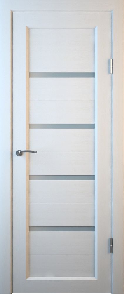 Межкомнатные двери MART DOORS В2 Белое дерево/Сатинат (ДО)