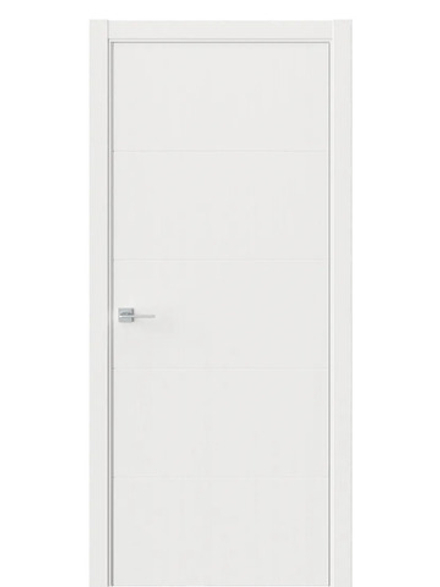 Двери WestStyle  "IN 10" Белое Дерево /алюм.кромка ДГ