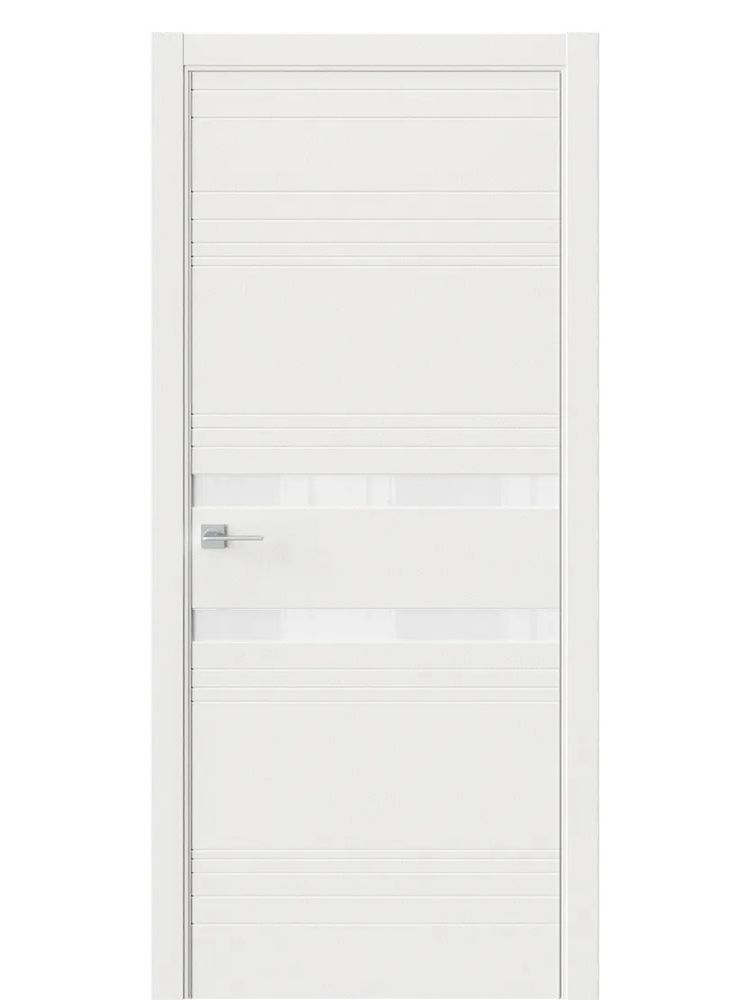 Двери WestStyle  &quot;IN 13&quot; Белое Дерево /Аляска Lacobel /алюм.кромка ДО