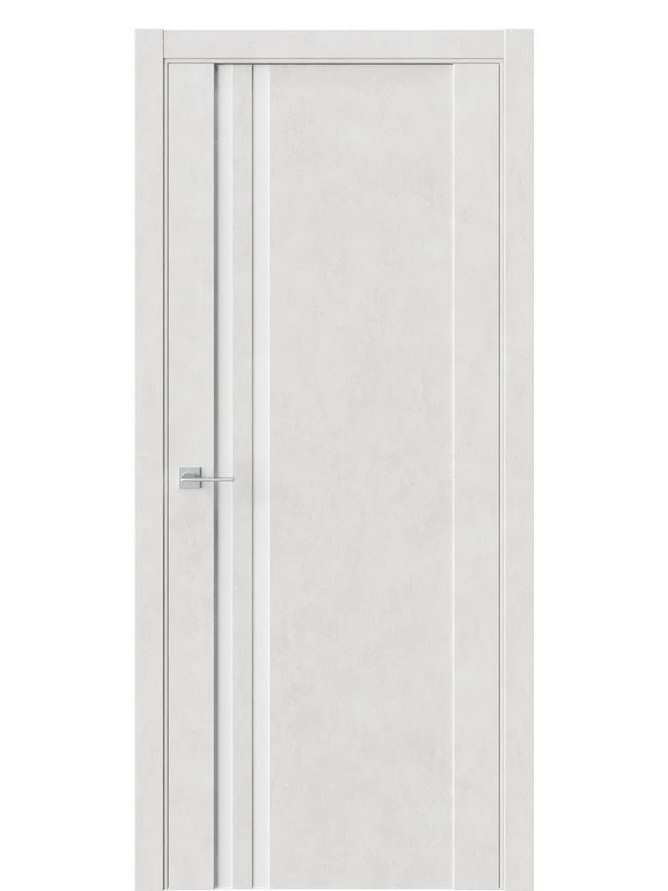 Двери WestStyle F29 Бетон смоки /Белое Lacobel  ДО