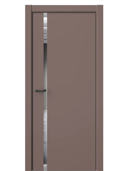 Двери WestStyle  "IN 36" Милкшейк /Зеркало /алюм.кромка  ДО