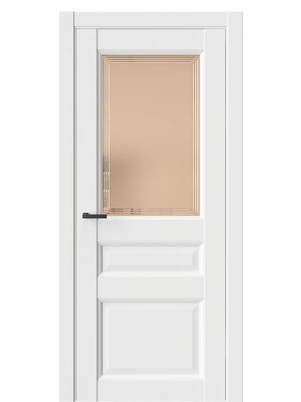 Двери WestStyle Enika 6 Emlayer белый /Бронза Сатинат  ДО