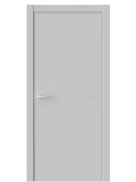 Двери WestStyle  "IN 39" EmLayer Серый /алюм.кромка  ДГ
