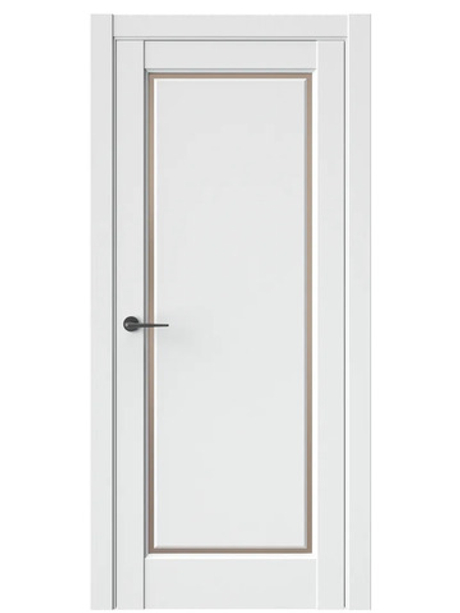 Двери WestStyle  LVT 1 Белая Вуаль/ Бронза Сатинат ДО