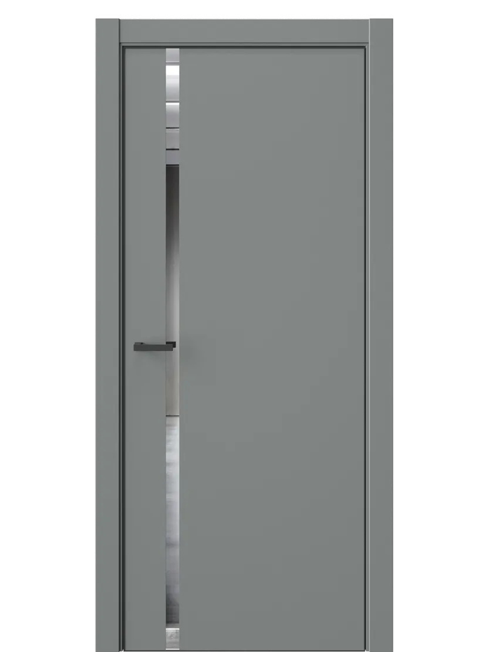 Двери WestStyle  "IN 36" Морская Галька /Зеркало /алюм.кромка  ДО