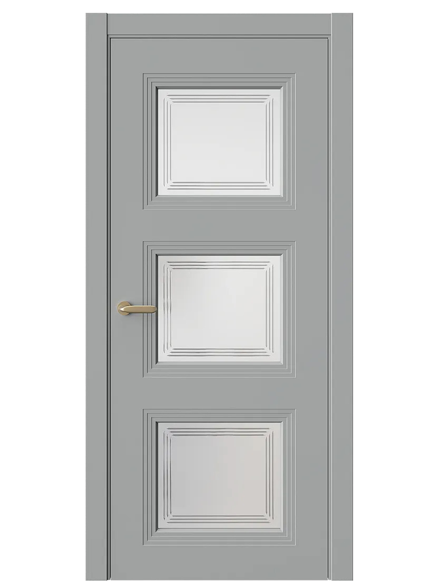 Двери WestStyle  Monte 6 Серая Гавань /Белое Сатинат ДО