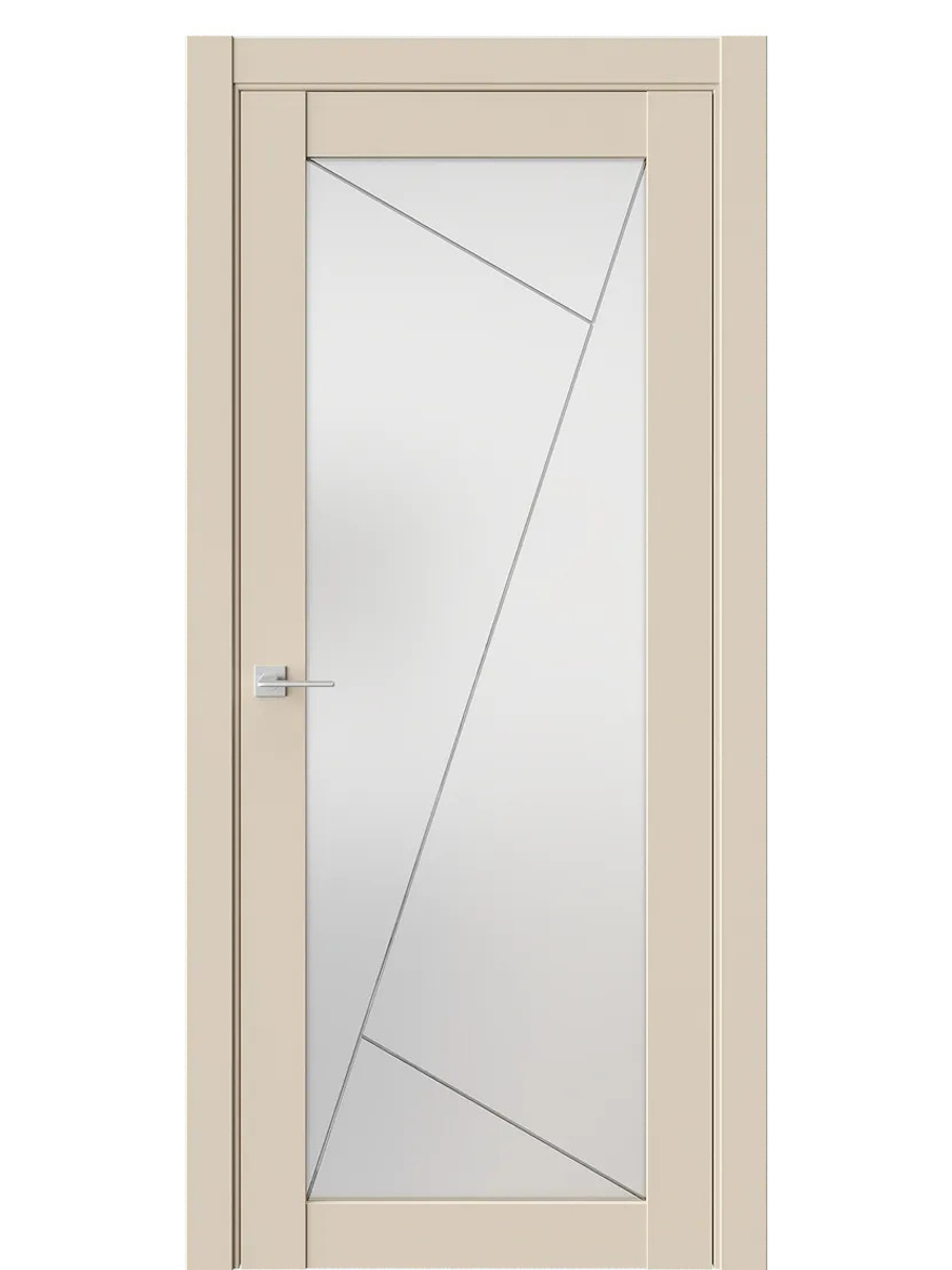 Двери WestStyle  NR2  Лазурный Песок /Белое Сатинат ДО