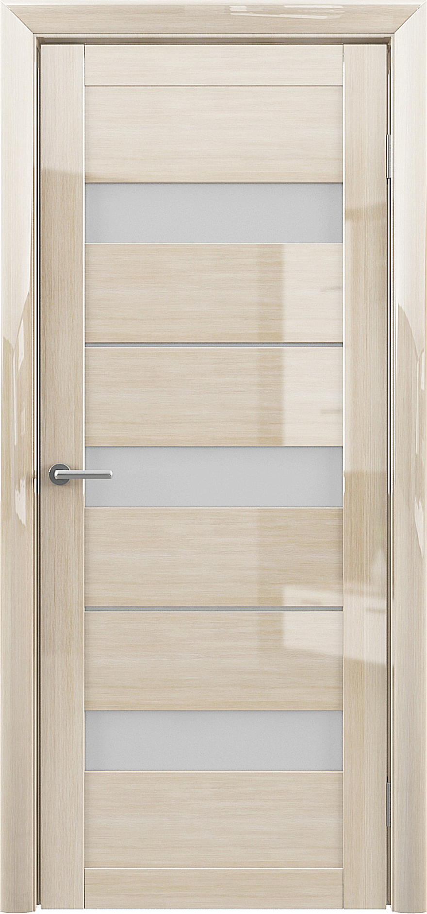 Межкомнатные двери ALBERO  "ПРАГА" Глянец Мокко/Белый Мателюкс (ДО)