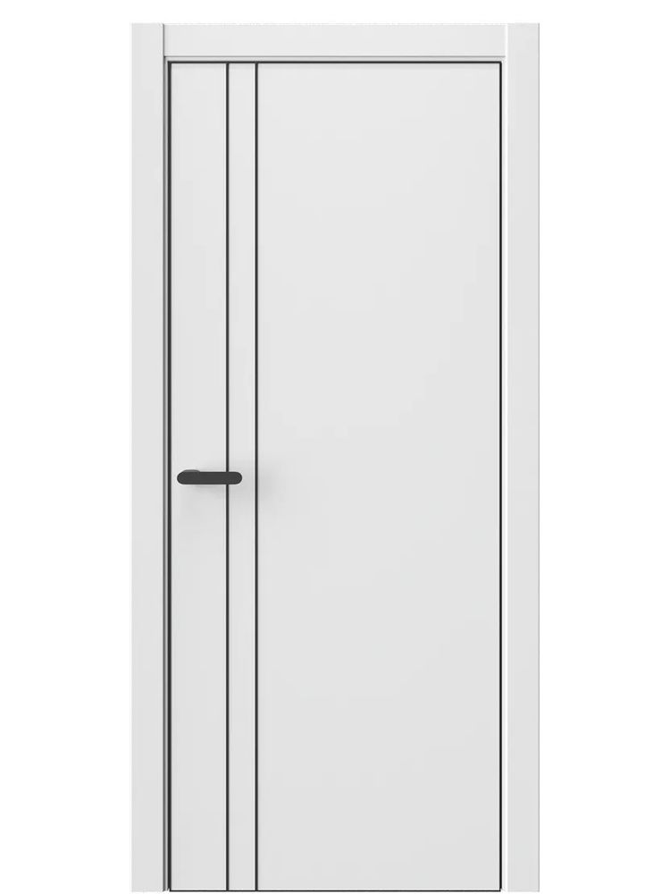 Двери WestStyle  "IN 40" Белая Вуаль /алюм.кромка  ДГ