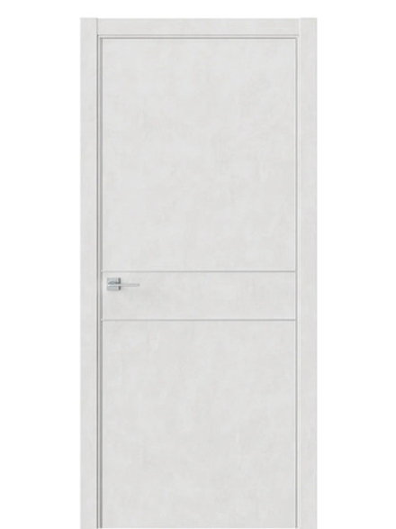 Двери WestStyle  "IN 20" Бетон Лайт /алюм.кромка  ДГ