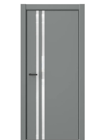 Двери WestStyle  "IN 37" Морская Галька /Аляска Lacobel /алюм.кромка  ДО