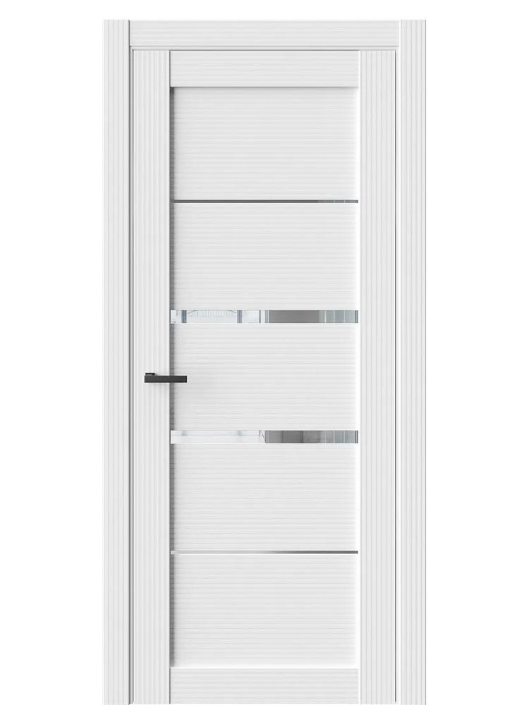 Межкомнатные двери WestStyle  RL 2 Лиента Бьянко /Зеркальное стекло ДО