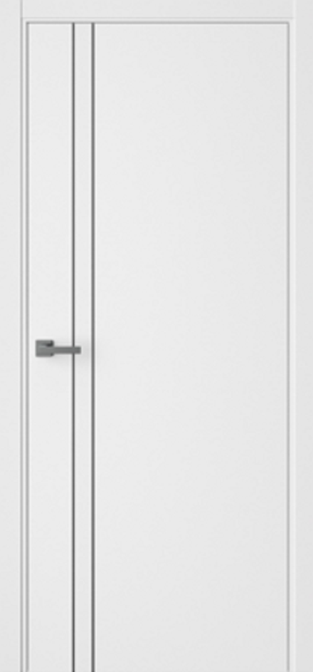 Межкомнатные двери WestStyle Лайнинг 2 Белый Emlaeyr/молдинг (АВС кромка белая) ДГ