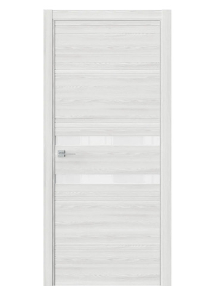 Двери WestStyle  "IN 13" Клен Айс /Аляска Lacobel /алюм.кромка  ДО