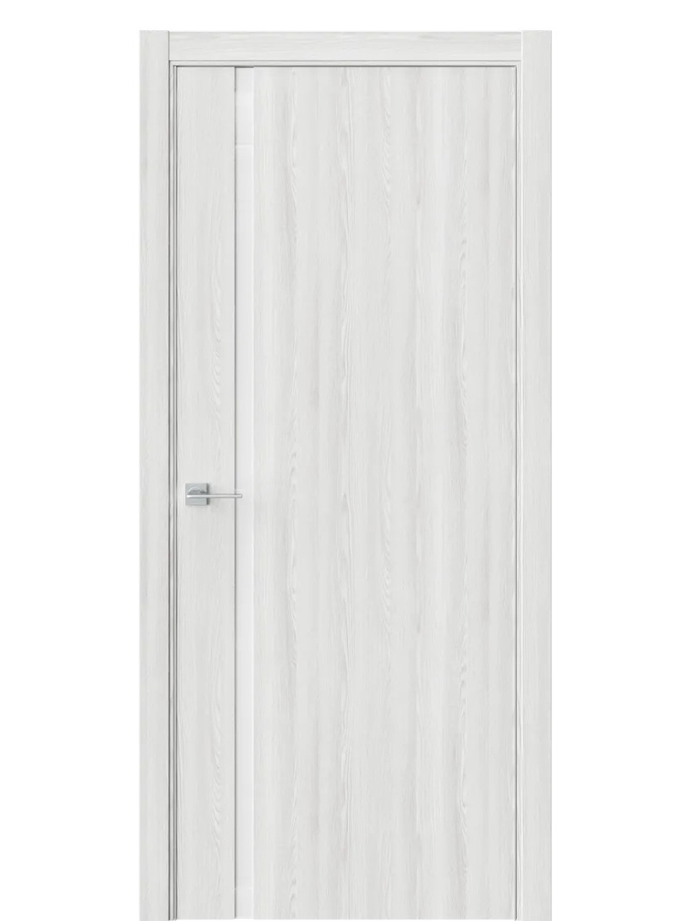 Двери WestStyle  "IN 36" Клен Айс /Аляска Lacobel /алюм.кромка  ДО