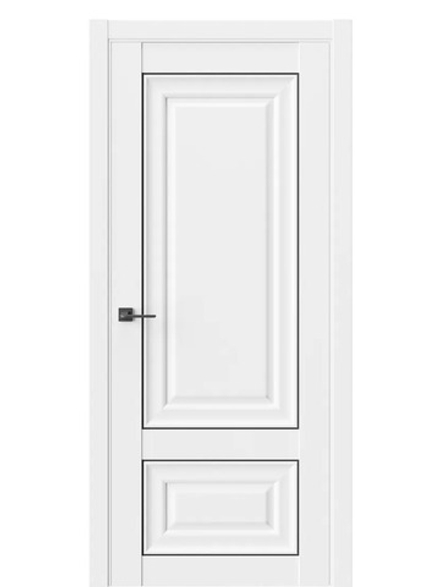Двери WestStyle HR3 F Emlayer белый /молдинг черный  ДГ