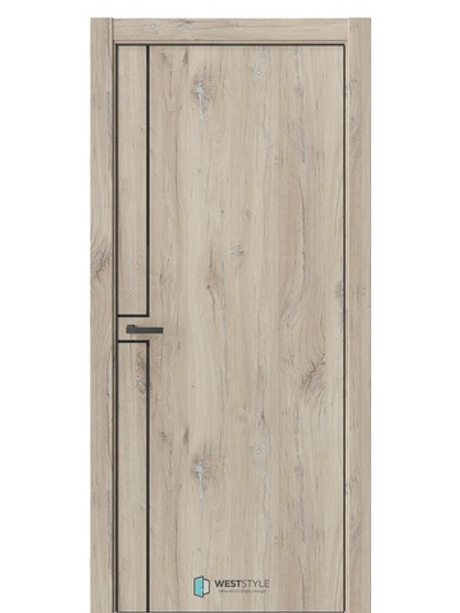 Двери WestStyle  "IN 42" Дуб Мехико /алюм.кромка  ДГ
