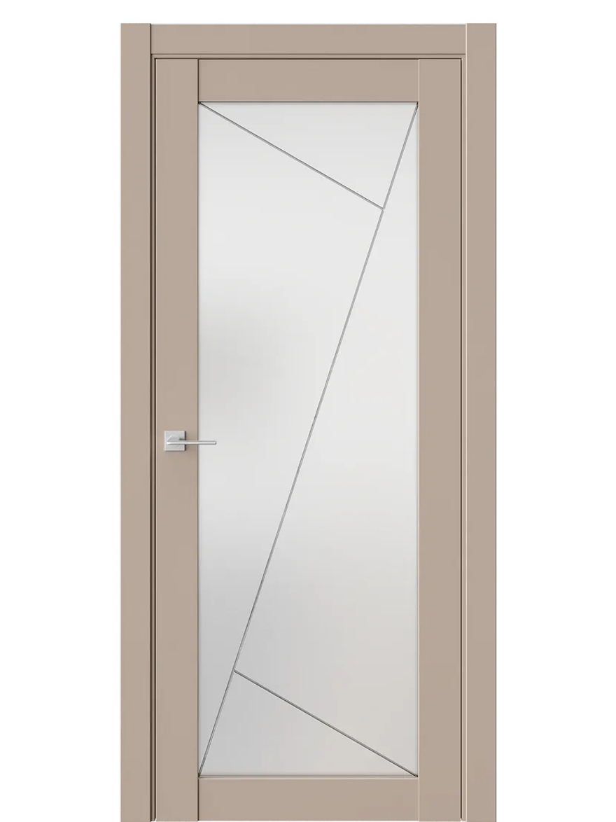 Двери WestStyle  NR2  Гляссе /Белое Сатинат ДО