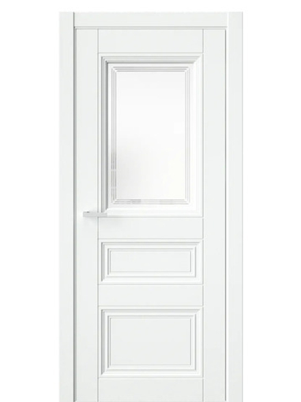 Двери WestStyle  Demiss 12  Белый / белое сатинат ДО