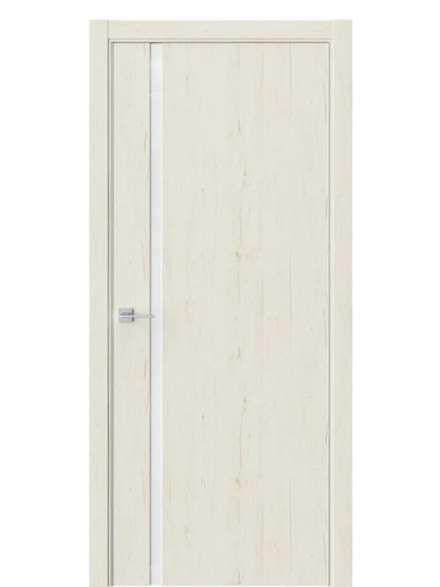 Двери WestStyle  "IN 36" Дуб Джентл /Аляска Lacobel /алюм.кромка ДО