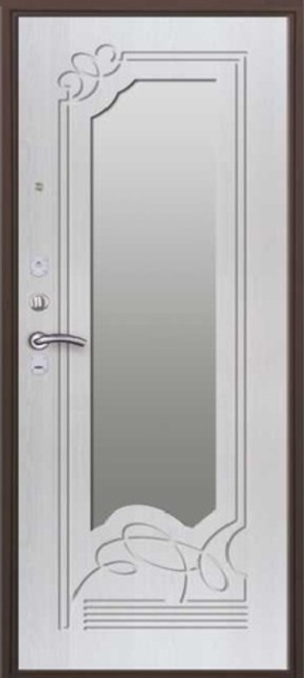 Сейф-двери сударь "ольга" 3к-51 с зеркалом ясень латте