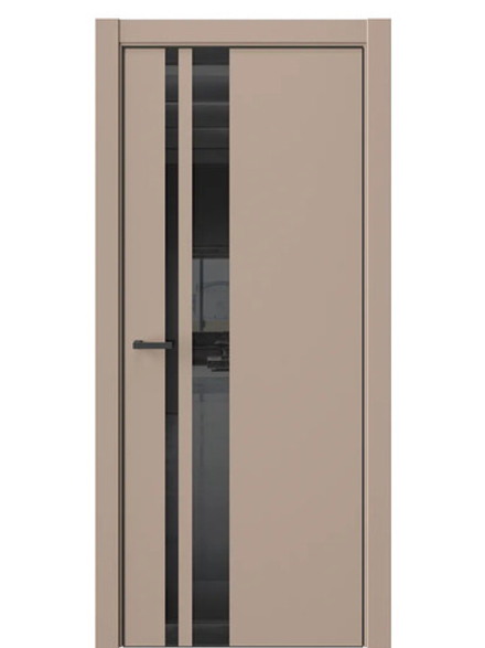 Двери WestStyle  "IN 38" Гляссе /Чёрное Lacobel /алюм.кромка  ДО