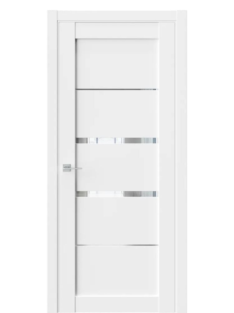 Межкомнатные двери WestStyle  RL 2 Emlayer Белый /Зеркальное стекло ДО
