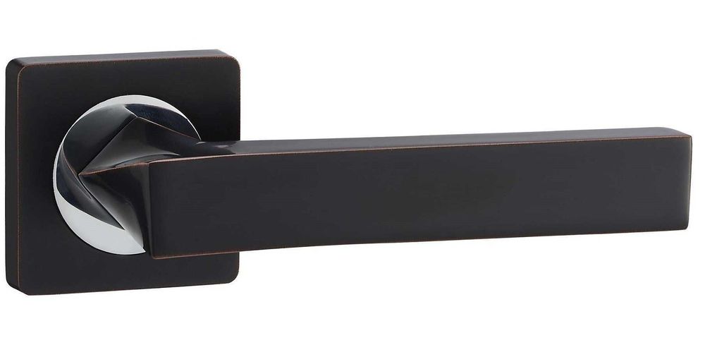 Дверные ручки vantage v 04 bl цвет - черный с патиной