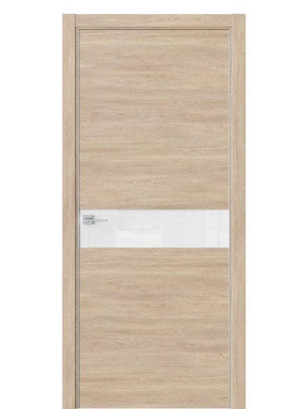 Двери WestStyle  "IN 1" Брандо /Аляска Lacobel /алюм.кромка ДО