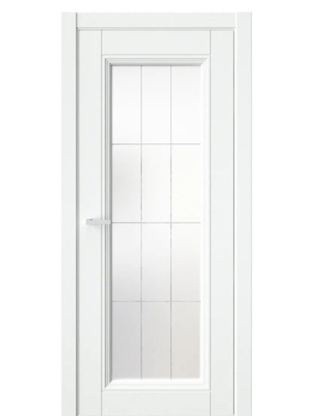 Двери WestStyle  Demiss 2  Белый / белое сатинат ДО