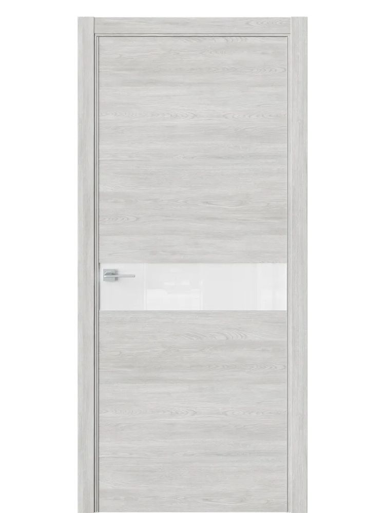 Двери WestStyle  "IN 1" Дуб Оксфорд /Аляска Lacobel /алюм.кромка  ДО