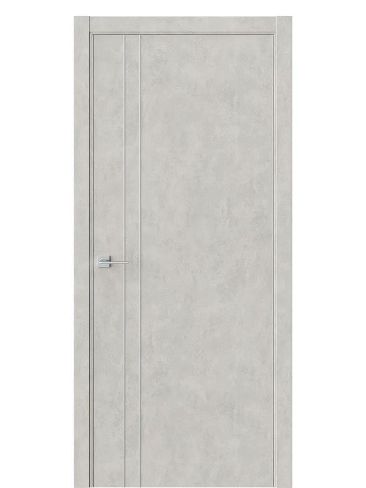 Двери WestStyle  "IN 40" Бетон Смоки /алюм.кромка ДГ
