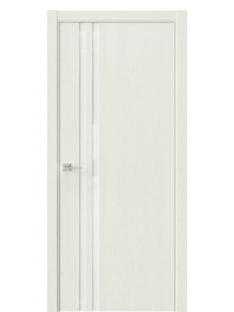 Двери WestStyle  "IN 37" Дуб Монтана /Аляска Lacobel /алюм.кромка ДО